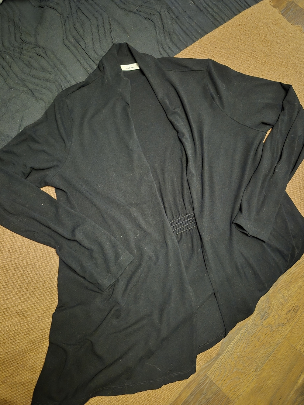 Black Open-Front Women's Sweater Cardigan